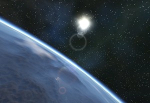 Another view of the atmospheric scattering shader and starfield skybox